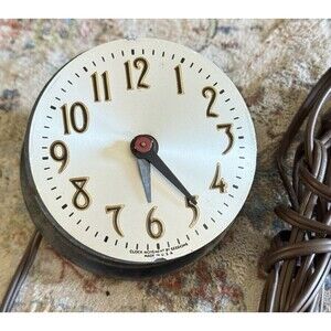 Sessions Mid Century Modern Silver Electric Wall Clock Face, Hands, Dial Gears